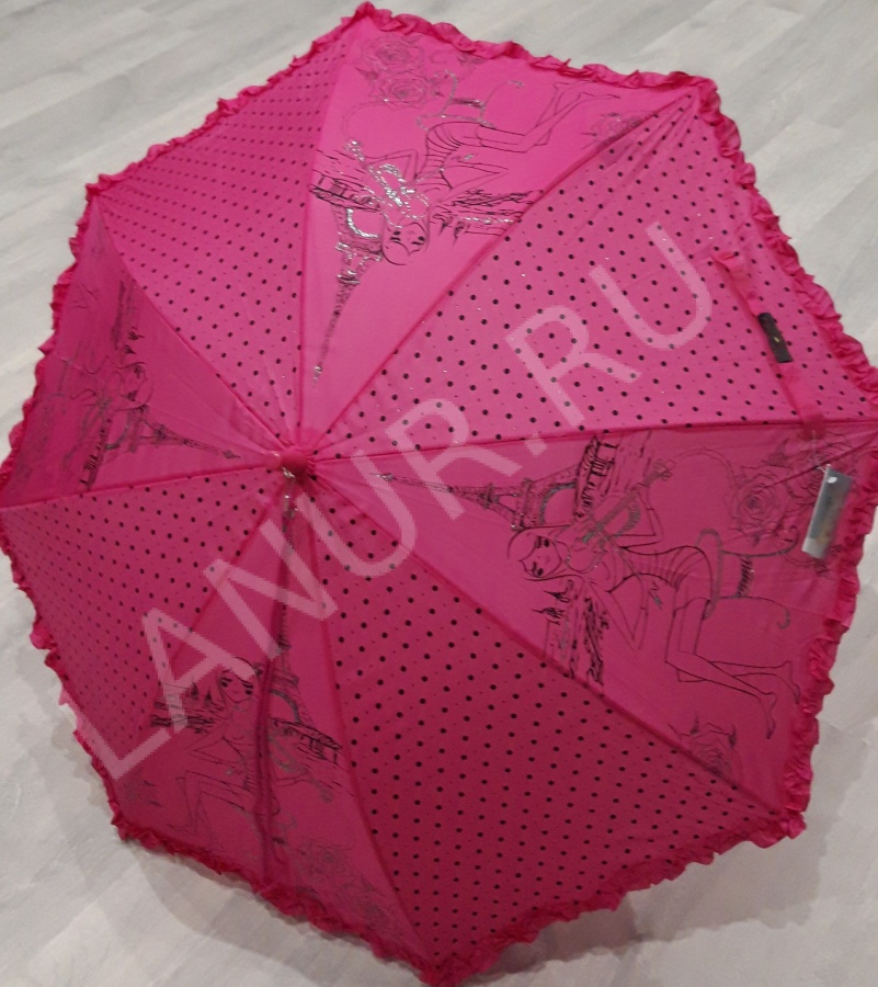 Зонтик детский для девочек трость №3180